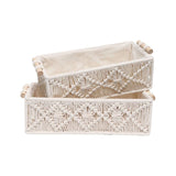 2 Pack Cotton Rope Braided Storage Basket, 30 x 14 x 10cm V1237-ZY-528-282
