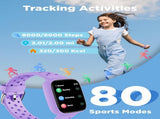 Blue Kids Smart Watch Fitness Tracker with Pedometer Heart Rate Monitor and 14 Sport Modes IP68 V888-ELOSUNG40779