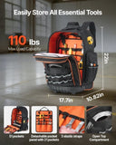 VEVOR Rolling Tool Backpack 72 Pockets Heavy Duty Roller Tool Bag on Wheels V952-GLGJBB15YC164X8V1001V0