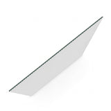70cm Reeded Glass Shower Screen with Gold Wall Channel and Square Pole V63-919301