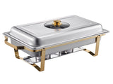 Chafing Dish Buffet Set, 8 Qt 4 Pack, Stainless Steel Chafer with 4 Full Size Pans, Rectangle V952-ZFXBXGBLSTGKXK5LUV0
