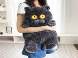 Cat Plush Toy Cute Soft Skin Friendly Fluffy Staring Short Plush Cat Hugging Sleeping Pillow for V1294-YM0521-3117230043011