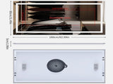 Interior Ave - 80 x 160cm Rectangle Frameless LED Bathroom Mirror Bluetooth V355-IA-RWM-16080-BT