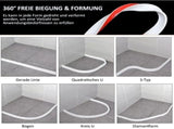 2m Self-Adhesive Shower Strip, 4cm High Waterproof Rubber Strip for Bathroom and Kitchen, Shower V1188-MS-318-4-03