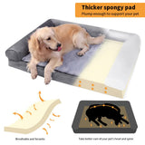 Medium Orthopedic Dog Bed with Bolster Comfort Mattress V767-P-XD178-M