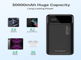 CHOETECH B730 30000mAh Power Bank PD22.5W with Digital Display V28-ELECHOB730