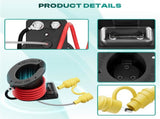 48V Club Car Charger Receptacle Plug for DS Modes, Golf Cart Charging Port with Cord and OEM V1259-DP01-A-5445