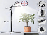 Dual Ring LED Grow Lights for Indoor Plants, 6000K Full Spectrum, Auto On Off Timer 4/8/12/18Hrs, V1237-ZY00B0D6RD1ZV2