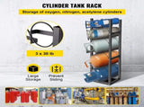 Refrigerant Tank Rack with 3x30lb and Other 3 Saving Space, Cylinder Tank Rack 46x13x4-inch, V952-QPJ3X30BJQT000001V0