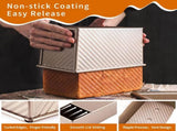2 Pack Pullman Loaf Pan with Lid, 13x4 & 9x4 inch , Non-Stick Sandwich V1258-DP02-C-439
