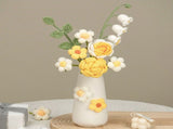Simulation Woolen Flower Handmade Knitting Artificial Flower Crochet Knitted Flower with Ceramic V1294-YM0706-231120HL02-5