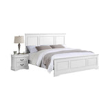 Bedroom Suite Solid MDF Queen White V43-BDS-SPNC-4PC-TBY-QWH