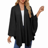 Women'S Elegant Shawl Wraps Soft Open Front Poncho Sweater for Spring Fall Winter Navy One Size V1369-AZ3-W-11554