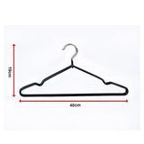 100x Metal Clothes Hangers Non Anti Slip Rubber Coated Wire Suit Coat Hanger V63-930061