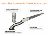 Heavy-Duty 5-Piece Gardening Tool Set 3 Pruning Shears & 2 Folding Saws, Stainless Steel Blades, V1107-CS-YYWJT