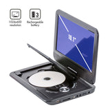 10.1" Portable DVD Player w/ 270-Degrees Swivel-Screen & Rechargeable V196-PDVD1000