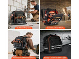 Tool Backpack, 64 Pockets, Heavy-duty Tools Storage Organizer Work Bags with Laptop Compartment & V952-GJBB1416INCHEILMT001V0