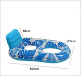 Inflatable Pool Lounger Float with Backrest & Cup Holders U-Shaped Floating Chair for Pool, Lake, V1107-CS-CQTYFP