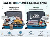 Travel Vacuum Bag Set with Rechargeable Cordless Pump 3 Sizes for Clothes, Jackets & Accessories, V1107-CS-ZKSND18