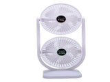 Dual Head Desk Fan USB Rechargeable 3 Speed Portable Electric Floor Fan for Home Office Dorm Travel V1294-YM0901-3113260000711