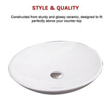 Bathroom Ceramic Oval Above Countertop Basin for Vanity V63-784985