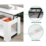 Artiss Coffee Table Lift-top Coffee Table White FURNI-G-COF-LIFT-WH