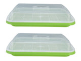 Sprouting Tray Transparent Lid Dense Small Holes Fine Workmanship Plastic Material Seed Sprouter V1294-YM0715-3111210450011