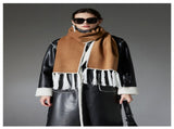 Camel Contrast Edge & Tassel Scarf - Chic Autumn/Winter Neckwear V888-ELOSUNG31032