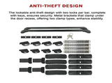 Lockable Aluminium Car Roof Rack Bars Without Rail Anti Theft Luggage Carrier V63-844491