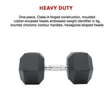 10KG Commercial Rubber Hex Dumbbell Gym Weight V63-794095