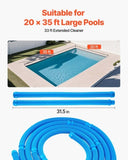 VEVOR Suction Pool Cleaner Vacuum Cleaner 12 Hoses for In/Above-ground Pool V952-XSYCQJQXPS33OBSEZV0