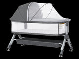 Bopeep Baby Cot Bed Crib Newborn Co-Sleeper Bassinet Safety Adjustable Bedside KD1192-GY-AU