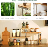 CARLA HOME 3 Tier Corner Shelf Kitchen Spice Rack Organiser with Hooks for Home Storage & V178-36059
