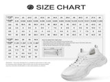 1Pair Women Shoes Sneakers White Chunky Thick Sole Durable Non Slip Material V1370-AZ4-18186