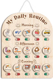 Daily Chart for Kids, Visual Schedule, Chart for Toddlers 3-5, Morning Bedtime V1188-ZC-DLL-1382