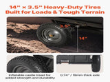 Garden Utility Trailer, 10 Cu. Ft & 227 kg Capacity, ATV UTV Hauling Trailer, Tow Behind Steel Dump V952-HYTCHSTPK10CJT946001V0