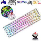 67 Keys Layout Design Mechanical Gaming Keyboard PC PS4 RGB Backlight Wired USB White V201-W11564685