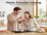 5-Star Chef 30cm Stainless Steel Frying Pan Uncoated Frypan with Tri-Ply Body Silver FP-SI-28CM