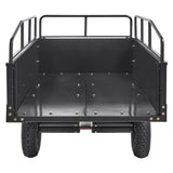 VEVOR Heavy Duty ATV Trailer Steel Dump Cart, 750-Pound 15 Cubic Feet, Garden Utility Trailer with V952-HYTCTPK12CUFTVB4CV0