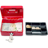 Steel Money Box Lockable And Portable 12.5X9.5X6Cm With Coin Slot Suitable As Piggy Bank, Small V1188-MS-227-1095