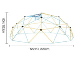 Climbing Dome, 305cm Geometric Dome Climber, 453kg Loading Jungle Gym Playground with 2 Basketballs V952-JHPDZJ10FTLQDD2DJ001V0