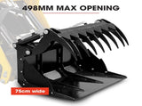 BAUMR-AG Grapple Bucket Accessory for BSR5000 Mini Loader Skid Steer, Quick Connect, Dual Hydraulic V219-GSDACCPCGB8A