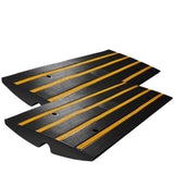 Curb 2 Pack, 6.5 cm Rise, Rubber Driveway Ramps, Heavy Duty 15 tons Weight Capacity Threshold V952-ZXDBLYPDGB2483DSGV0