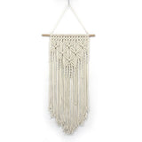 White Boho Large Macrame Wall Hanging Boho Inspired 16x27.6", Boho Wall Art, Boho Wall Hanging V1192-AZ-W-20371