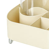 Vanity Makeup Organizer Large Capacity Multi Compartments Countertop Cosmetic Organizer with Cover V1294-YM0901-3117240227011