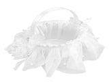 Wedding Flower Girl Basket White Lace Classic Gift Ceremony Supplies for Rose Petals V1294-YM0706-3115230069511