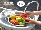 Weisshorn Camping Basin Portable Hand Wash Sink Stand 19L Capacity CAMP-STAND-19L-GREY