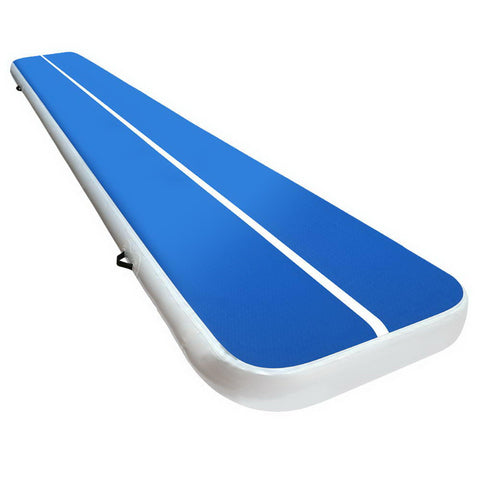 5m x 1m Inflatable Air Track Mat 20cm Thick Gymnastic Tumbling Blue And White ATM-5-1-02M-BL