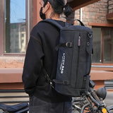 Vintage multifunctional canvas backpack, 20-35L large capacity, transformable & multi-carry, 100% V1232-DYSJB-FB-002
