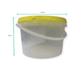 Bulk 10 x 2.2L Empty Honey Bucket with Lid - 3Kg Clear Tamper Proof Plastic Tub V238-SUPDZ-40761495519312